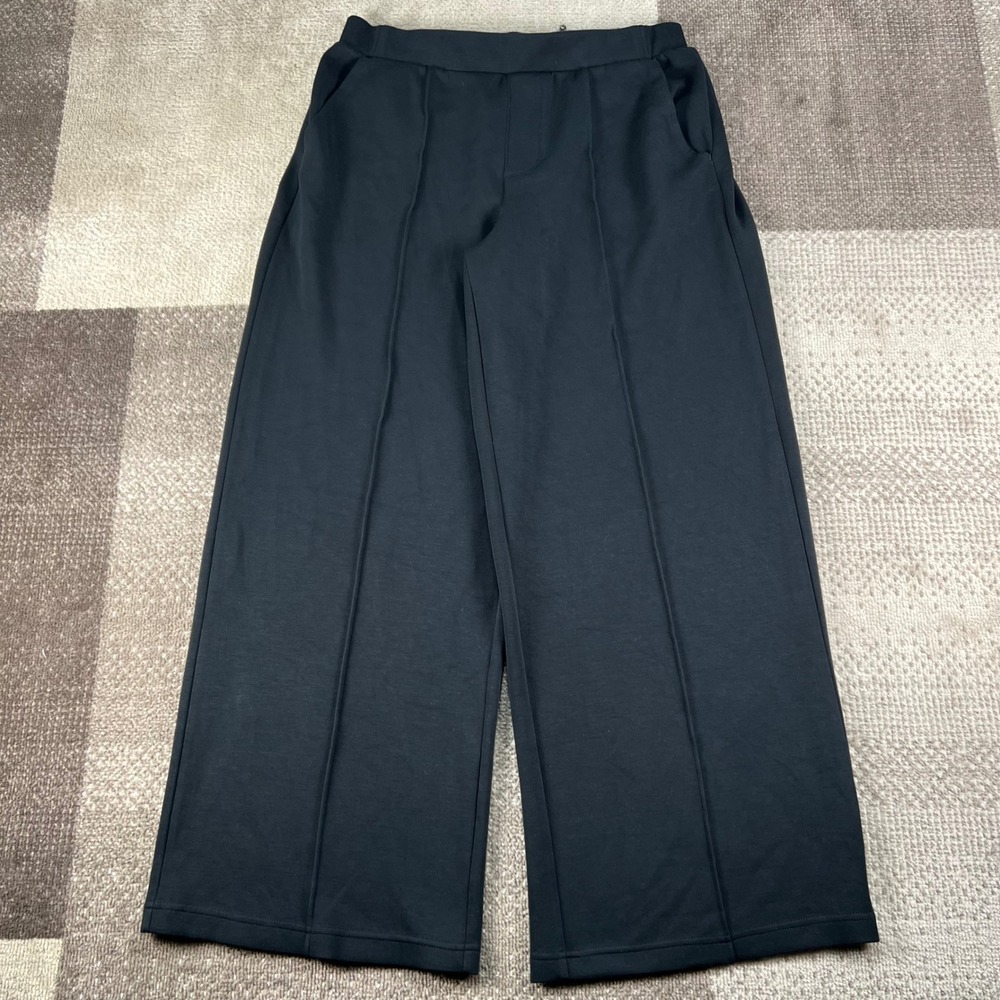 OFFLINE by Aerie Black Wide Leg Pintuck Sweatpants Size Large L